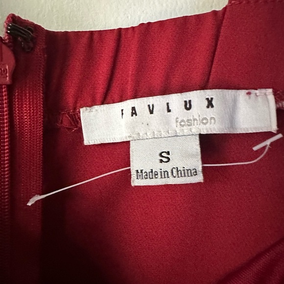 Favlux Burgundy Button Front Jumper Dress Size small - Picture 3 of 6